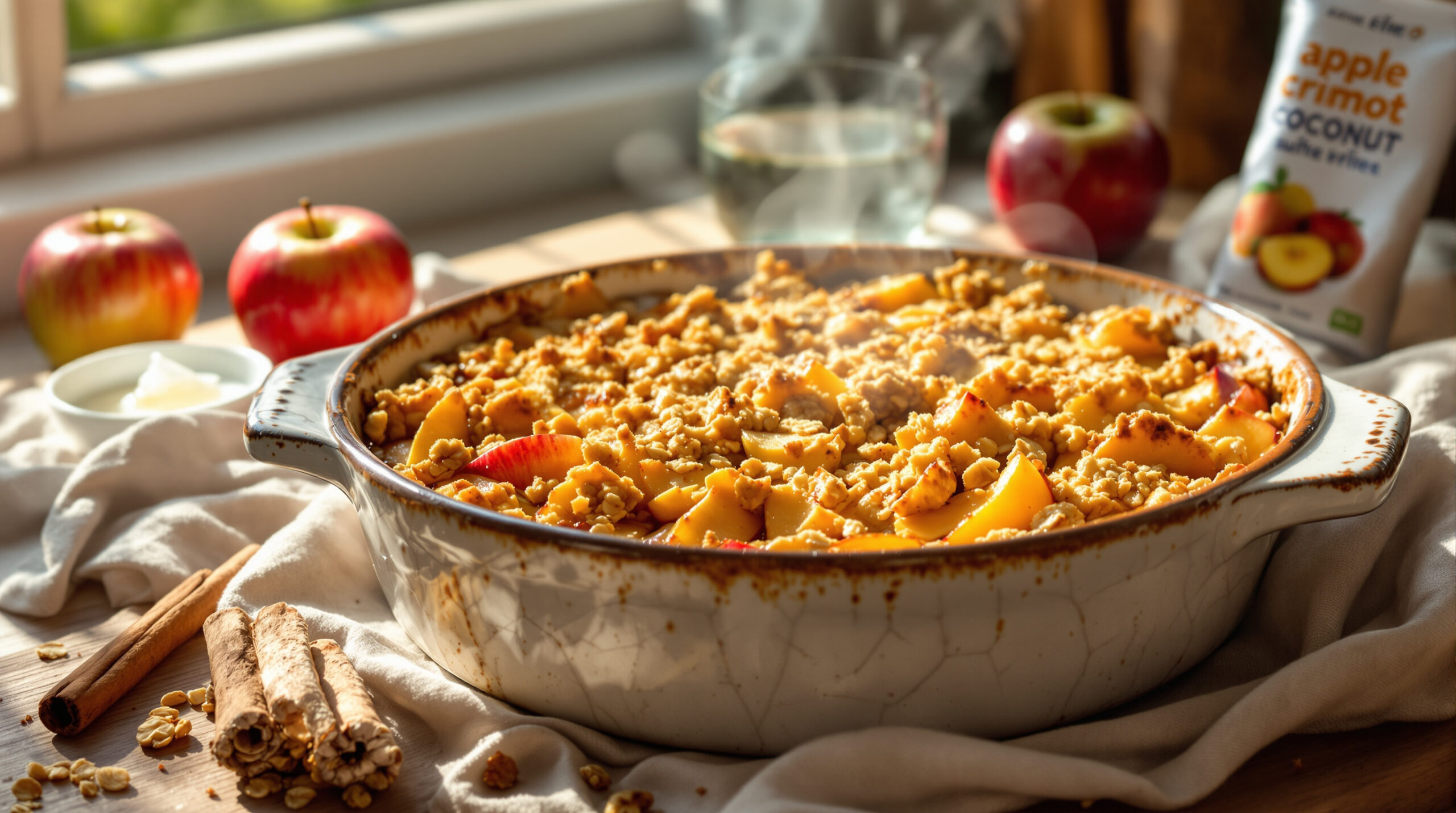 Le crumble aux pommes sans beurre : la recette légère qui surprend tout le monde